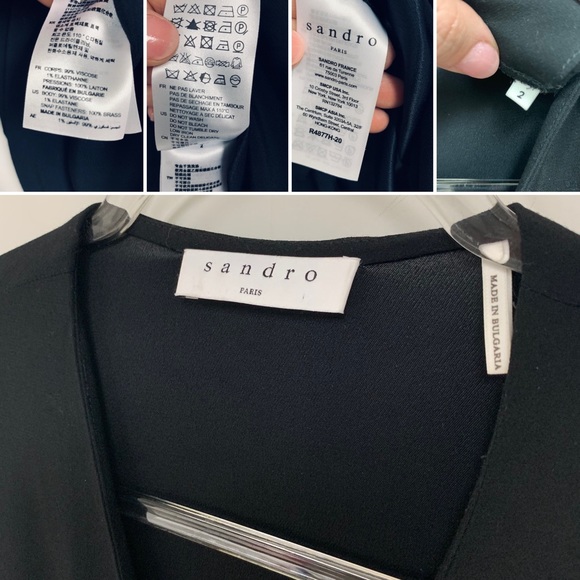 SANDRO Tribeca Double-breasted Dress black size 2 - Picture 7 of 8